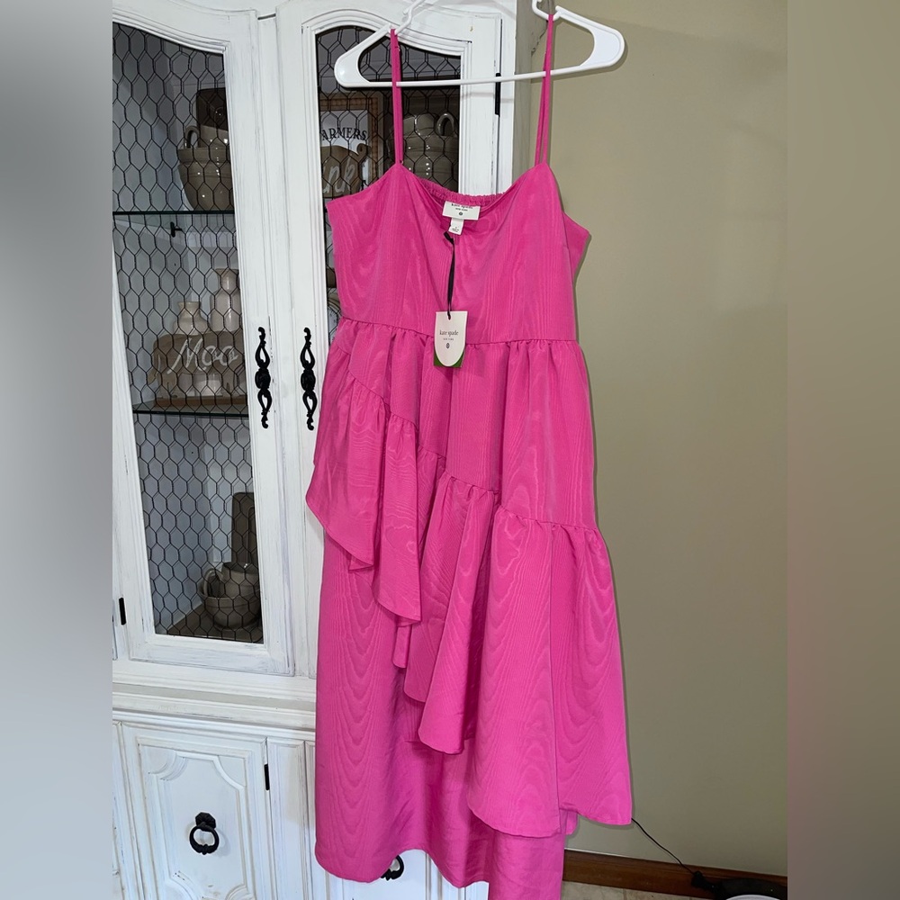 Kate Spade Vibrant Pink Tiered Kids Dress